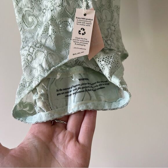 NWT Free People We are Hah Comin' In Haht Lace Bodysuit in Blue Teal - Picture 8 of 8